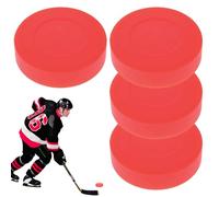 Hockey Pucks - PVC And Rubber 7x2cm 4PCS | Practice Washers | Ice Hockey Safe Training Washer | Training Washer For Ice Hockey