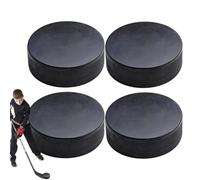 Hockey Pucks Set Of 4 - PU Roller Hockey Training Pucks 7.5cm Durable Elastic Practice | Indoor Outdoor Sports Equipment For Training And Competition Use