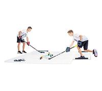 Hockey Revolution Hockey Tiles 18 - Durable Slick Dryland Interlocking Flooring, Light & Adjustable, Indoor & Outdoor - Synthetic Ice Super Glide Surface for Regular Pucks (21.5 sq ft / 2 m2)