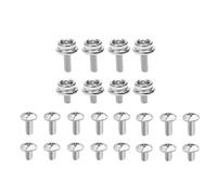 Hockey Shield Screws - Visor Fixing Accessories, Durable Chrome Plated Metal Connector, Heavy Duty Cage Mounting Screw System | Heavy Duty Headwear Maintenance Part For Teenagers
