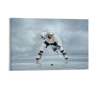 Hockey Sports Fitness Posters Poster Vintage Art, Wall Canvas, Decoration Aesthetic, Living Room, Kids Room Dormitory, Cafe, Bathroom, Suitable for Bedroom, Gym, Cool Classic 08x12inch(20x30cm) Frame-
