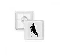 Hockey Sports Running Physical Education PBT Keycaps for Mechanical Keyboard White OEM No Marking Print