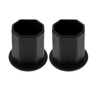 Hockey Stick End Cap Replacement Butt Guard 2pcs Black Tpe Octagonal