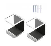 Hockey Stick Wall Mount - Acrylic 4.3x4x3.3cm | 1-Pair Horizontal Display Rack With Scratch-Resistant Pads | Heavy Duty Storage Holder And Bracket Set For Collectibles And Practice Gear