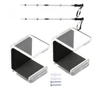 Hockey Stick Wall Mount - Puck Display Holder | Wall Mount Hockey, 2 Pieces Horizontal Storage Bracket Stick Display Holder with Anti-Scratch Pad for Sports Gear Storage Organization Garage Locker