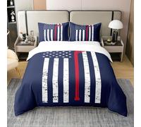 Hockey Super King Duvet Cover Set 3D Printed Stars and Stripes Bedding Set Ultra Soft Microfiber Quilt Cover 220x260 cm for Double Bed with 2 Pillowcases with Zipper L.672
