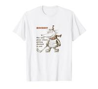 Hockey the only Place Where Getting Checked is Cool Value Graphic T-Shirt, Men, White, XL