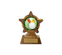 Hockey Trophy Award Premier Star Antique Gold 120mm Heavy Resin Field Hockey Free Engraving -troshow1-ikon