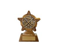 Hockey Trophy Award Premier Star Antique Gold 120mm Heavy Resin Field Hockey Free Engraving -troshow1-ikon