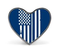 Hockey U.S.A Flag Heart Metal Badges Decorative Brooches Fashionable Lapel Pin for Hat Backpack Clothing