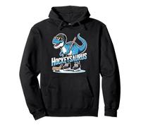 Hockeysaurus Funny Saurus T-Rex Dino Ice Hockey Dinosaur Pullover Hoodie
