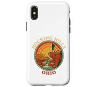 Hocking Hills Ohio Old Mans Cave Retro Hiker Vintage Sunset Case for iPhone X/XS