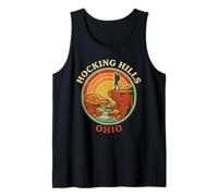 Hocking Hills Ohio Old Mans Cave Retro Hiker Vintage Sunset Tank Top