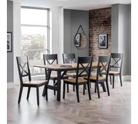 Hockley Dining Set - 190cm - 6 Seater - 6 Chairs - Oak