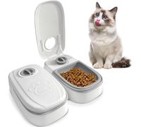 Hocklliy 2 PCS Automatic Cat Feeder,Cat Feeder Automatic with Timer, Automatic Cat Feeder Wet Food,Double Meal Automatic Pet Feeder,Dry and Wet Food Dispenser 48h Timer,Automatic Feeders for Cats Dogs