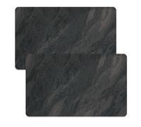 Hocklliy 2 Pcs Stone Bath Mat Quick Dry,40x60 cm Soft Non Slip Absorbent Diatomite Bath Mat for Bathroom Floor Bathtub Kicthen Living Room Pet Feeding(Nile Black)