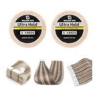 Hocklliy 2 Rolls Wig Tape Double Sided Extra Strong, 0.8cm*3yard Hair Extension Tapes, White Waterproof Lace Front Support Tape for Extensions