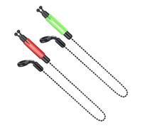 Hocklliy 2PCS Carp Fishing Bobbins,Fishing Bobbins,Bite Alarm Bobbins,Bite Indicators for Carp Fishing,Practical Luminous Night Fishing Carp Accessories Outdoor(Red+Green)