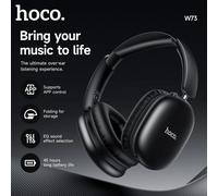 HOCO W73 Folding Bluetooth 6.0 Hearphons Over the Ear App Control Wireless Hifi Headsets Sports Big Earphones for Iphone Xiaomi Silver