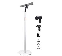 Hocoder Mic Stand Floor Microphone Stand with Heavy Weighted Base, Adjustable Height from 18" to 63", Singing Stand with Mic Holder, Cable Clips