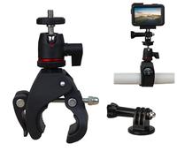 Hocoder Super Clamp Action Camera Clamp Mount Bike Handlebar Mount Ball-Head Adapter 360°Swivel, Compatible with Gopro 12 Hero 12 11 10 9 / Insta 360 / DJI Action Cameras