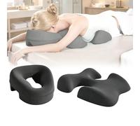 Hocomay Breast Pillow and Face Down Pillow for Massage, Memory Foam Face Cradle with Non-Slip Bottom, Breathable Removable Washable Cover, Breast Support Pillow for SPA Home Beauty Salon Bedroom