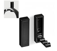 Hoconnie Folding Wall Hooks Foldable Hooks for Hanging Coats, Key, Bag, Towel Zinc Alloy Heavy Duty Hook for Bathroom, Closet, Entryway, Kitchen (Black, 2pcs-Square)