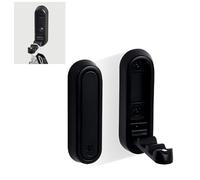 Hoconnie Folding Wall Hooks Foldable Hooks for Hanging Coats, Key, Bag, Towel Zinc Alloy Heavy Duty Hook for Bathroom, Closet, Entryway, Kitchen (Black, 2pcs-Oval)