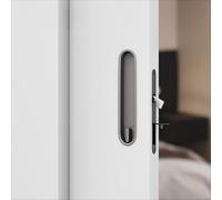 Hoconnie Recessed Pocket Door Handle Sliding Door Lock and Pull Invisible Pocket Door Lock Hidden Edge Pull Mortise Lock 154mm (Grey)