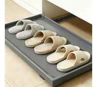 Hoconnie Shoe Rack Organizer under Cabinet Hands-Free Toe Kick Drawer Pull Out Storage Space Saving Tip-On Depth 31cm Width 61cm