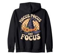 Hocus Pocus and Focus Halloween Design Zip Hoodie