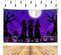 Hocus Pocus Banner Witch Sisters Backdrop Trunk or Treat Decor Halloween Decorations for Home Door