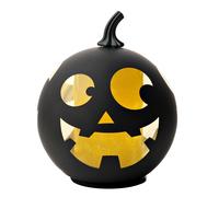 Hocus Pocus Black LED Glass Pumpkin- Large The Novelties Company Black One Size