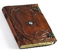 Hocus Pocus Book of Spells Hocus Pocus Spell book Prop Gifts Halloween Decorations Decor Leather Journal Writing Book Of shadow Best Christmas Gifts For Men And Women (BROWN, 13X10)