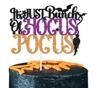 Hocus Pocus Cake Topper, I Smell Children, Halloween Witch Birthday Hoilday Party Decoations Supplies for Girls Women
