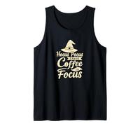 Hocus Pocus Coffee Focus Witch Quote Halloween Design Tank Top