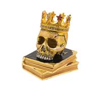 Hocus Pocus Halloween Gothic Gold Skull with Crown Jewellery Box The Novelties Company Multi One Size