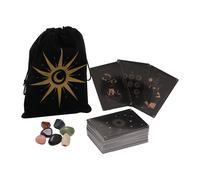 Hocus Pocus Halloween Tarot Cards & Crystal Set in a Velvet Pouch The Novelties Company Multi One Size