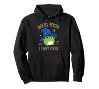 Hocus Pocus I Can't Focus Cute Frog Meme Wizard Frog ADHD Pullover Hoodie
