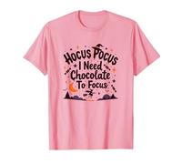 Hocus Pocus I Need Chocolate to Focus T-Shirt, Men, Pink, M