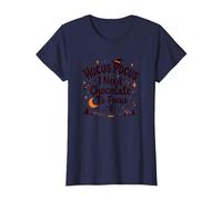 Hocus Pocus I Need Chocolate to Focus T-Shirt, Women, Navy, S