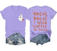 Hocus Pocus I Need Coffee to Focus Shirt Halloween Coffee Ghost Shirts Hocus Pocus Tshirt