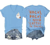 Hocus Pocus I Need Coffee to Focus Shirt Halloween Coffee Ghost Shirts Hocus Pocus Tshirt