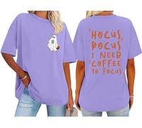 Hocus Pocus I Need Coffee to Focus Shirt Halloween Coffee Ghost Shirts Hocus Pocus Tshirt