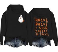 Hocus Pocus I Need Coffee To Focus Sweashirt Halloween Coffee Ghost Shirts Hocus Pocus Hoodie