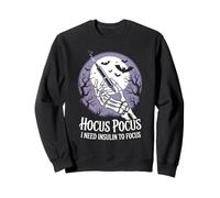 Hocus Pocus I Need Insulin To Focus Halloween Funny Design Sweatshirt