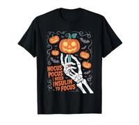 Hocus Pocus I Need Insulin to Focus Halloween Funny Design T-Shirt