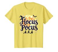 Hocus Pocus: Witchy Halloween Moon Magic for Fans T-Shirt, Kids, Lemon, 8 Years