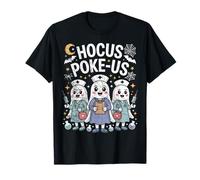 Hocus Poke-us Witch Nurse Halloween Medical Lab Tech Spooky T-Shirt