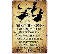 Hocuspocus Twist The Bones And Bend The Back Decor Tin Aluminumign Metal For Women Bedroom Home Party Vintage Decor Poster Wall Art Decor Metal Sign Poster 8X12 Inches